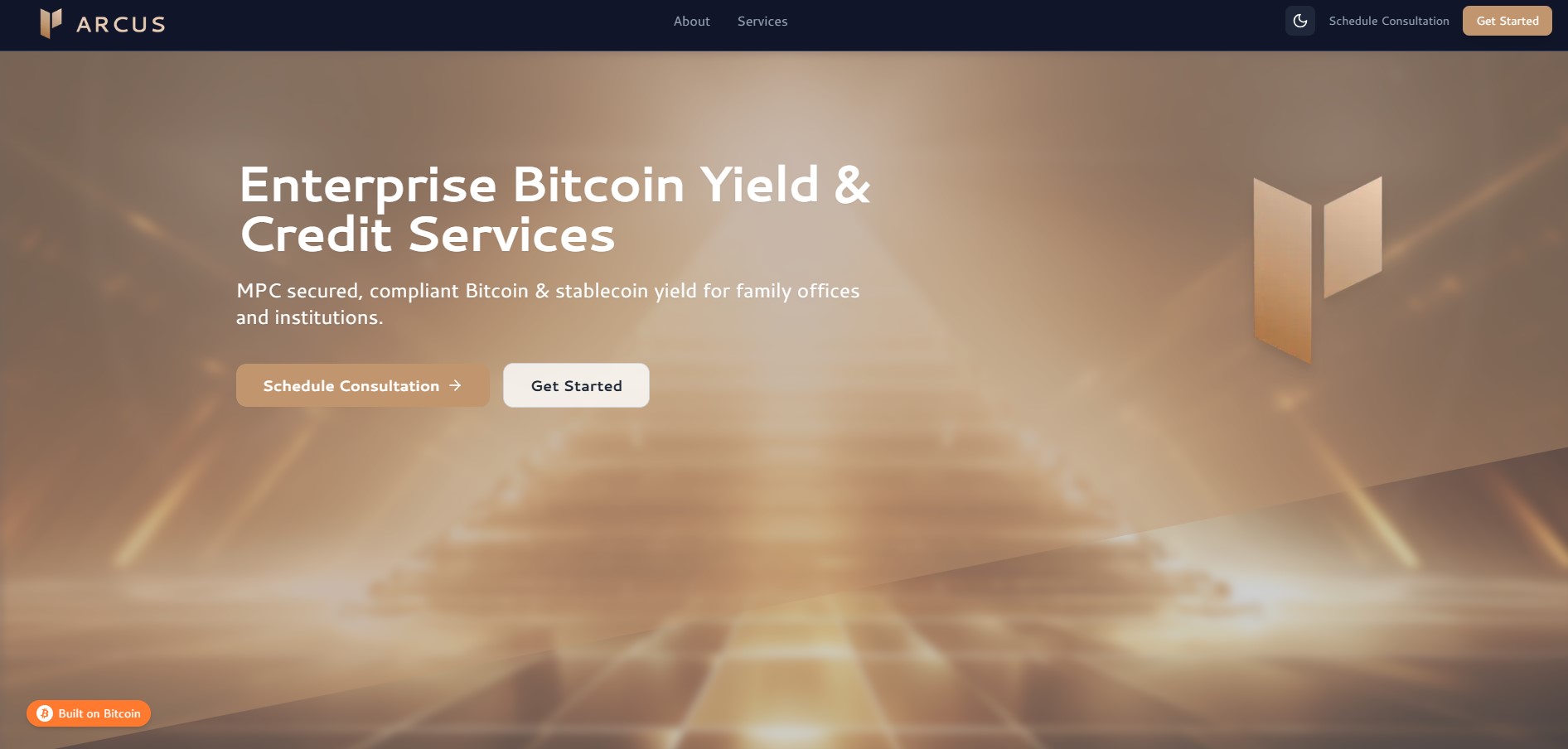 Arcus BTC – Institutional Bitcoin Yield & Credit Platform